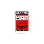 Pegatina disuasoria de alarma Ajax tamaño A7 de Smartsur