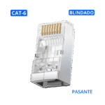 Conector RJ45 Blindado Cat-6 Macho Conexión Rápida