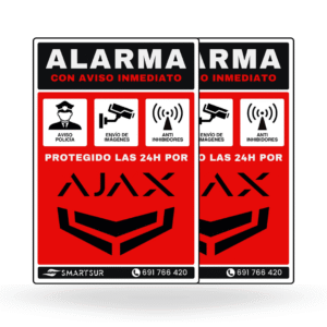 carteles alarma aluminio