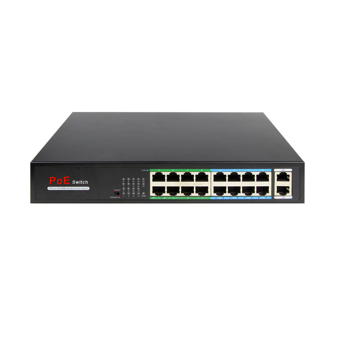 Switch-PoE-SW1816POE-160-E-16-Puertos Switch PoE SW1816POE-160-E 16 Puertos + 2 Uplink RJ45 160W - Imagen 1