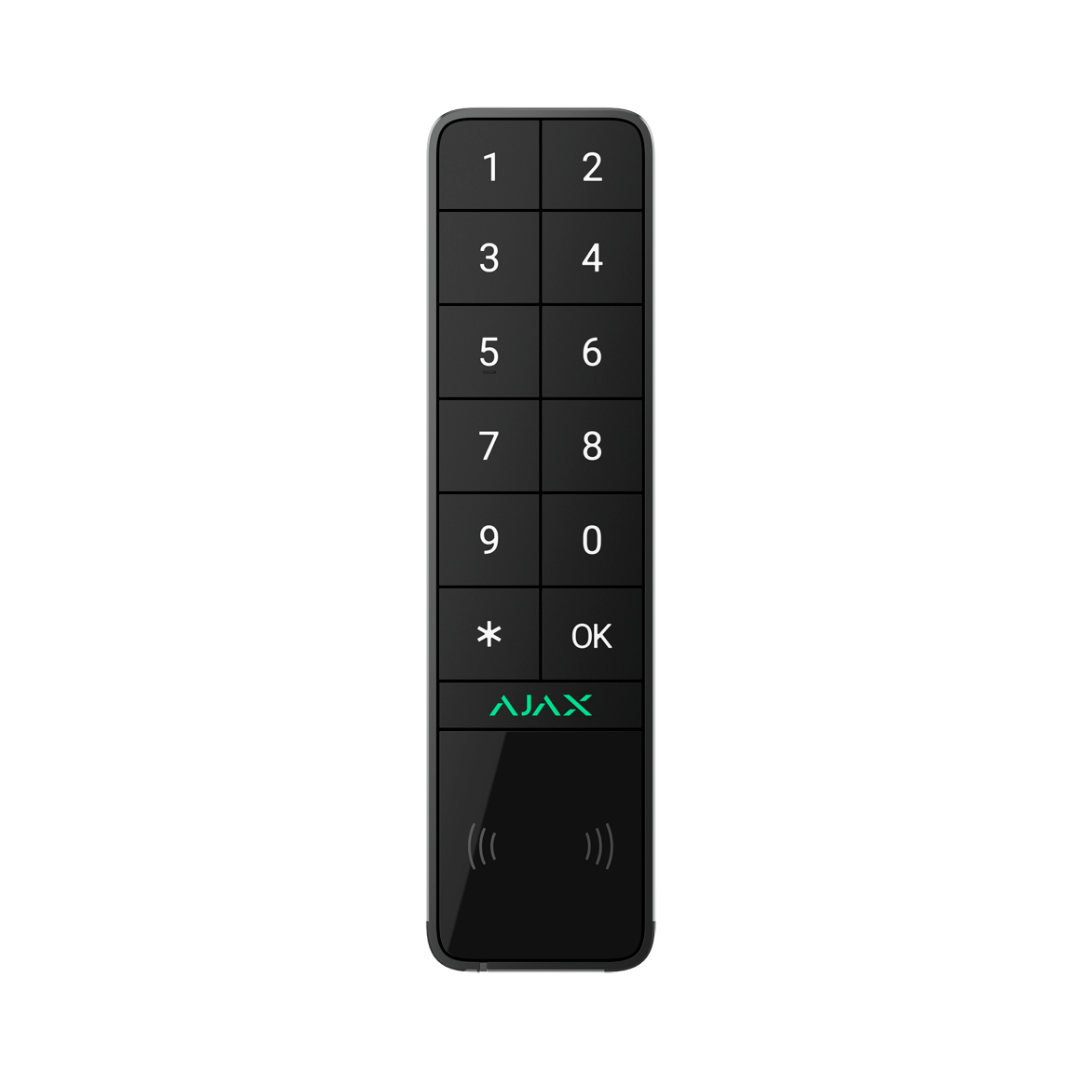 AJ-KEYPADOUTDOOR-B-Teclado-Exterior-Alarma-Ajax-Con-Lector-De-Tarjetas-y-Llaveros-Rfid-Negro keypad outdoor ajax